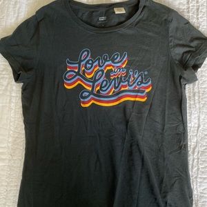 •Love In Levi’s Black Tee•